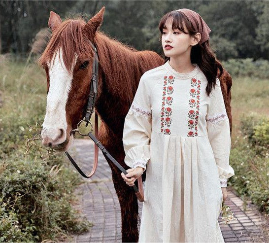 Mountain Traveller Mori Girl Vintage-style Cottagecore Dress