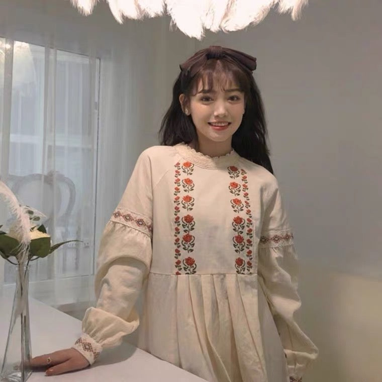 Mountain Traveller Mori Girl Vintage-style Cottagecore Dress