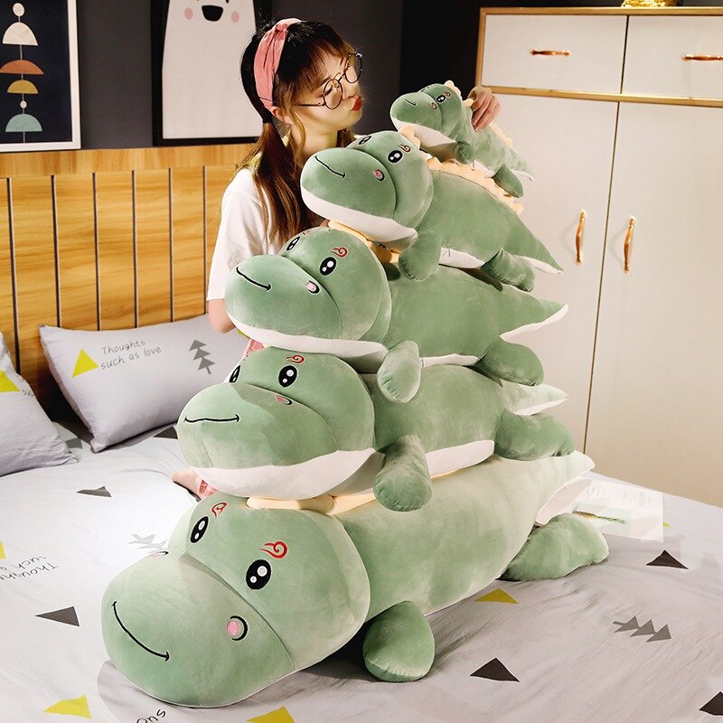 Neues großes, langes, schönes Dinosaurier-Plüschtier, weiches Cartoon-Tier, Dinosaurier, gefüllte Puppe, Freundkissen, Kinder, Mädchen, Geburtstagsgeschenk 