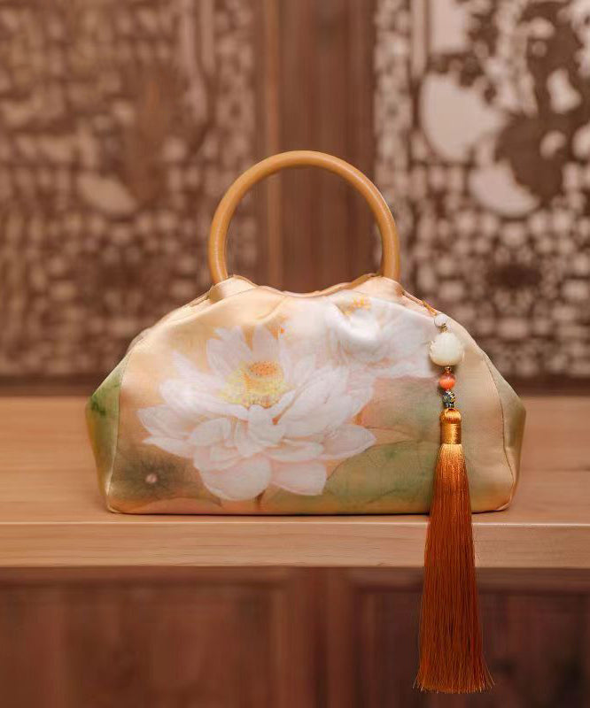 Chinese Style Jade And Bamboo Design Women Handbag