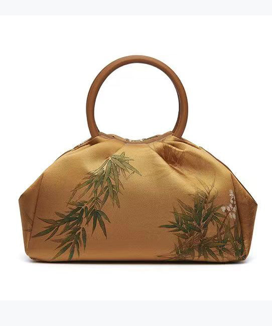Chinese Style Jade And Bamboo Design Women Handbag