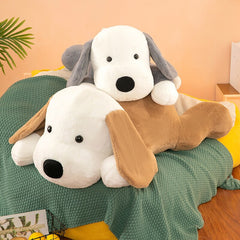 Neues riesiges Hundeplüschtier, großer schlafender Hund, ausgestopfter Welpe, Puppe, weiches Tierspielzeug, Cartoon-Kissen, Baby-Rückenkissen, Mädchen, Geburtstagsgeschenk 