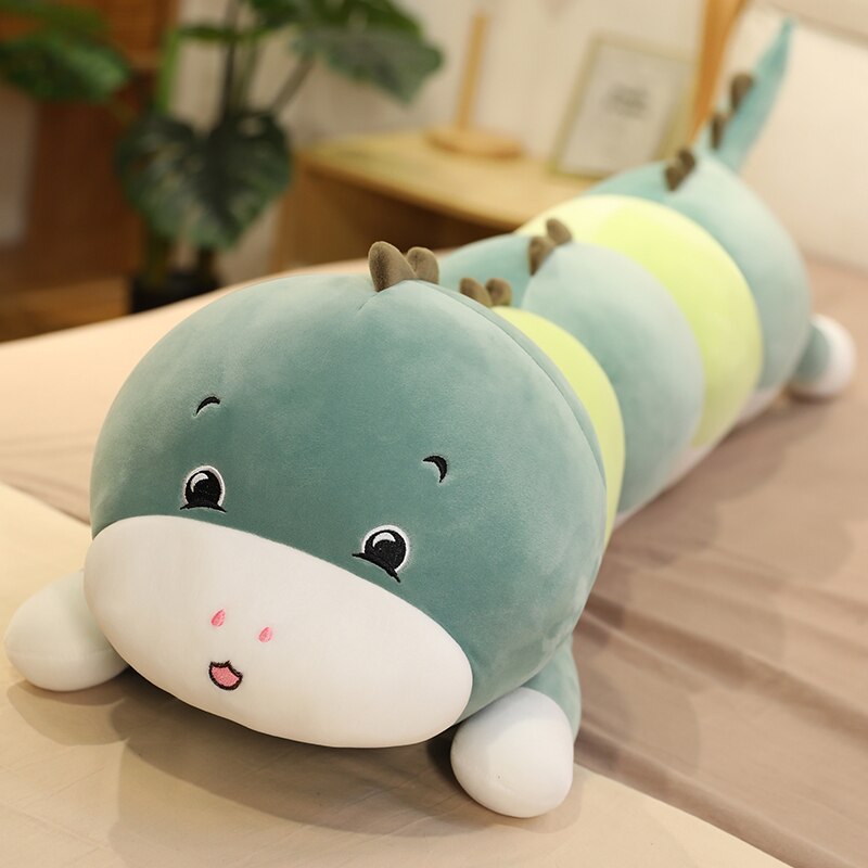 New Huggable Big Long Cute Dinosaur Plush Toy Soft Cartoon Animal Angel Stuffed Doll Boyfriend Pillow Kids Girl Birthday Gift
