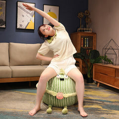 Neues aufblasbares Sofa Plüschspielzeug Niedliches Huhn Kreatives Netzwerk Cartoon Yoga Ball Grenzüberschreitendes Geschenk für Freundin 