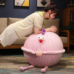 Neues aufblasbares Sofa Plüschspielzeug Niedliches Huhn Kreatives Netzwerk Cartoon Yoga Ball Grenzüberschreitendes Geschenk für Freundin 
