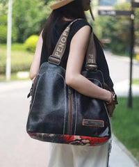 Original Design Print Patchwork Large Capacity Messenger Bag