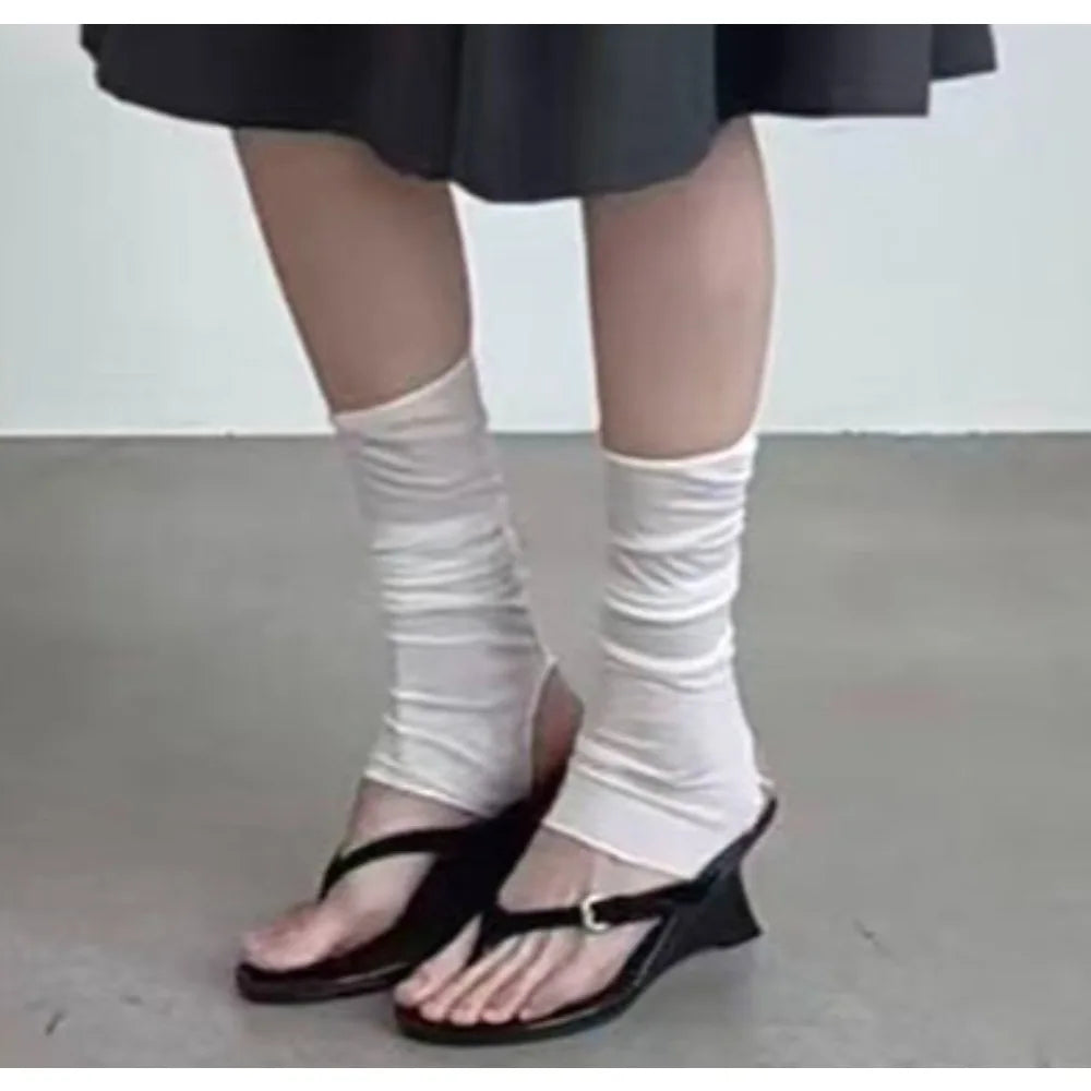 Sexy Designer Buckle Clip Toe Women Slippers Wedges High Heels