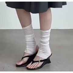 Sexy Designer Buckle Clip Toe Women Slippers Wedges High Heels
