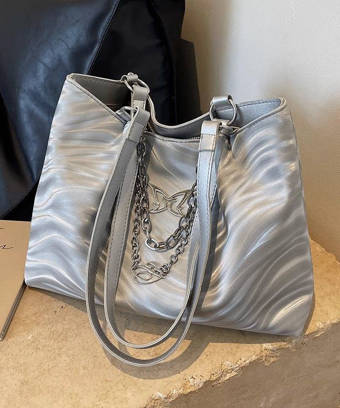 Silver Versatile Chain Large Capacity Shoulder Bag