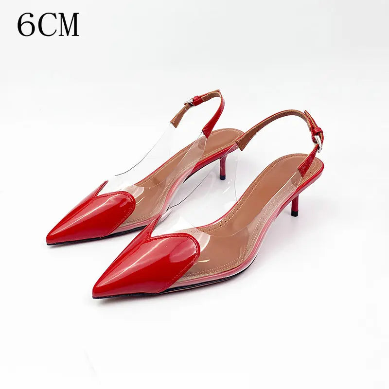 PVC Transparent Pointy Head High Heel