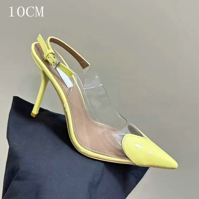 PVC Transparent Pointy Head High Heel