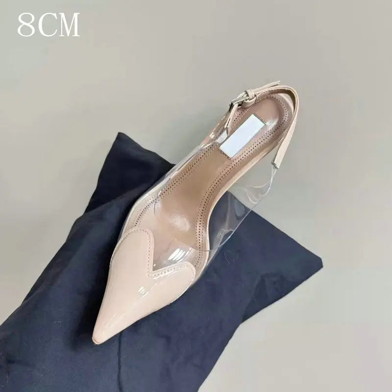 PVC Transparent Pointy Head High Heel