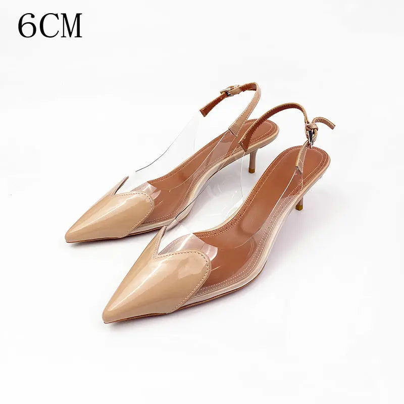 PVC Transparent Pointy Head High Heel