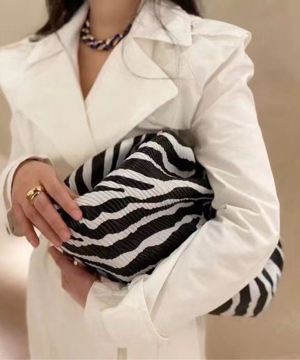 Zebra Wrinkle Large Capacity Tote Handbag