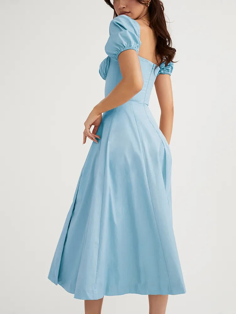 Clancy Ruched Tie Up Dress
