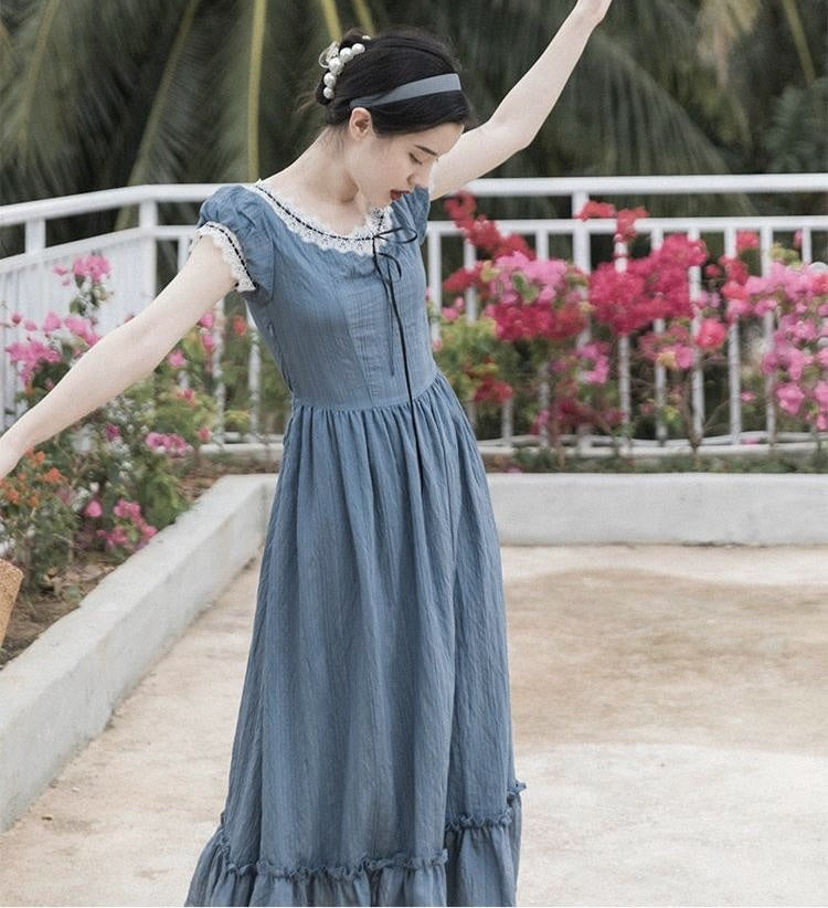 Nightfall Poem Vintage-style Romantic Academia Dress