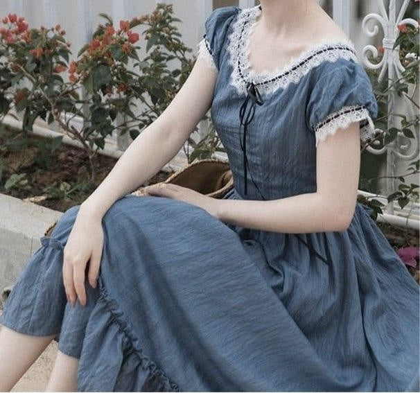 Nightfall Poem Vintage-style Romantic Academia Dress