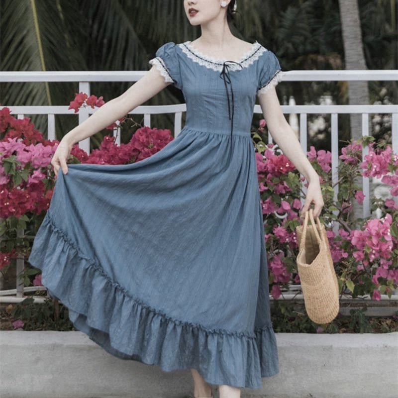 Nightfall Poem Vintage-style Romantic Academia Dress