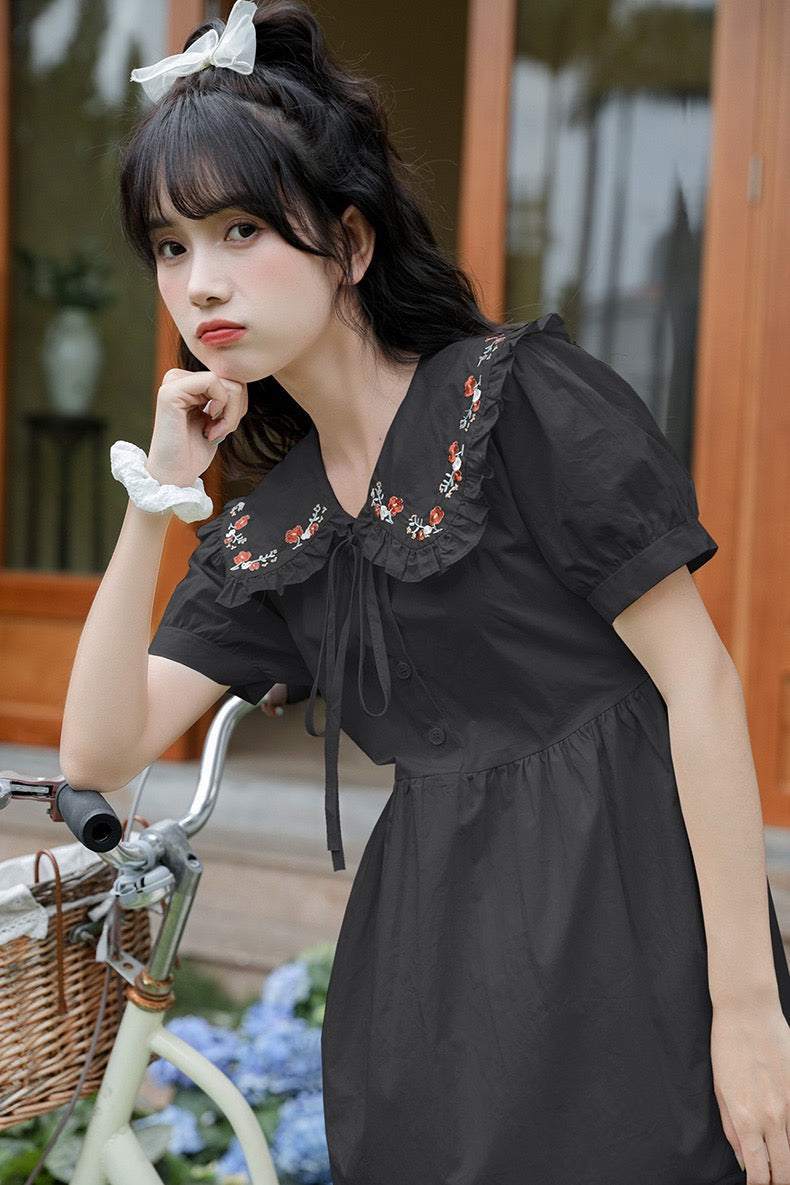 Nightfruit Dark Cottagecore Dress