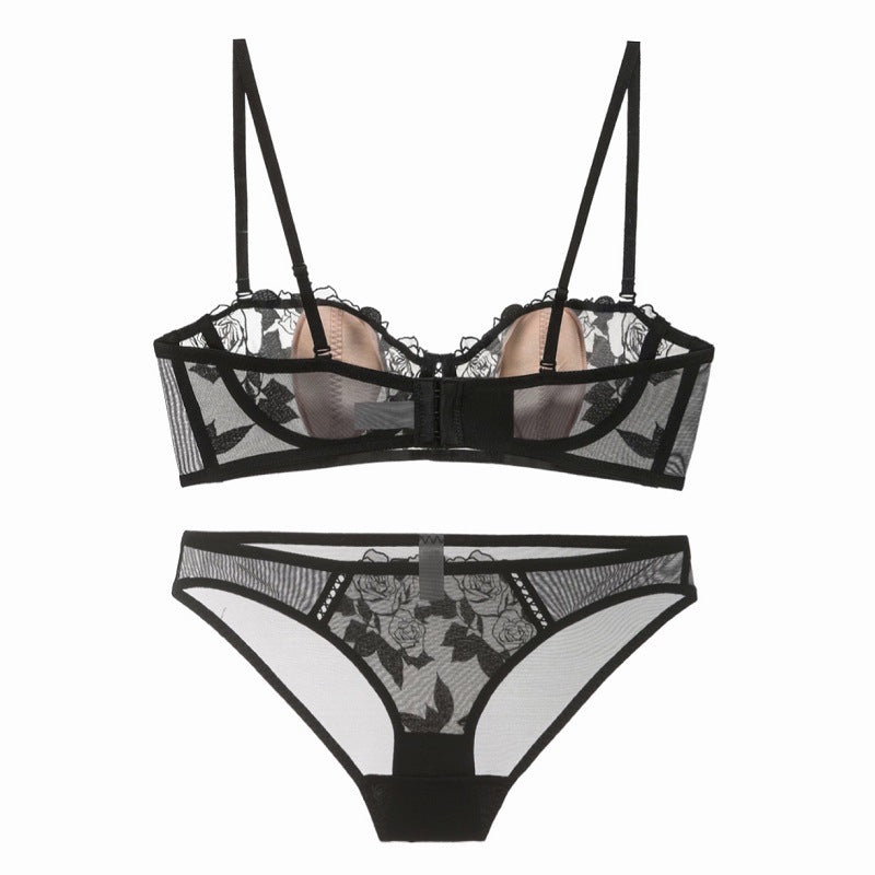 Floral Lace Sexy Underwire Lingerie Set