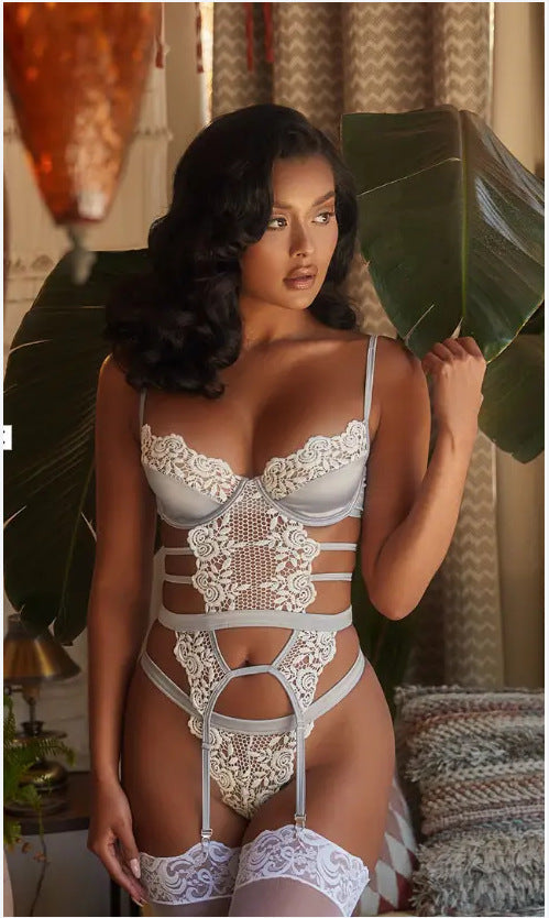Spring Summer Sexy Three Piece Lingerie Set