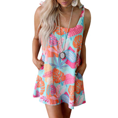 Printed Suspender Loose Casual Plus Size Cami Set