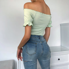 Collarbone-Exposing Knitted Corsets