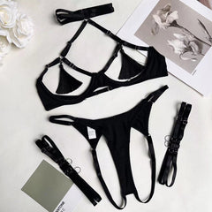 Strappy Cutout Tassels Lingerie Sets