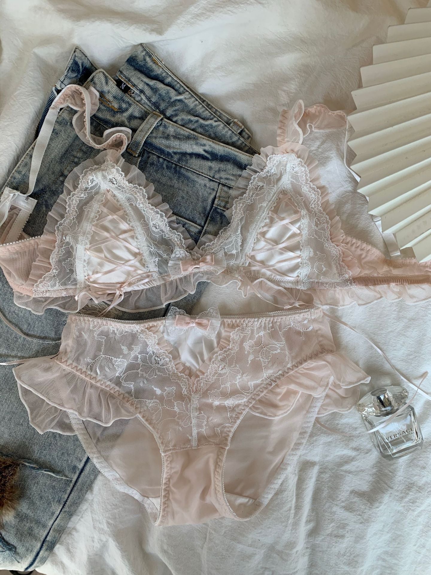 Coquette Dessous-Set aus Spitze, 2-teilig