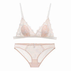 No Rim Triangle Cup Thin Cotton Bralette Set