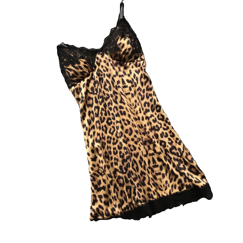 Leopard Lace Pajamas Three-piece Set