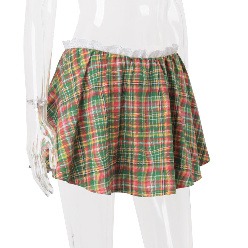 Sweet Lace Slim Low Waist Skirt
