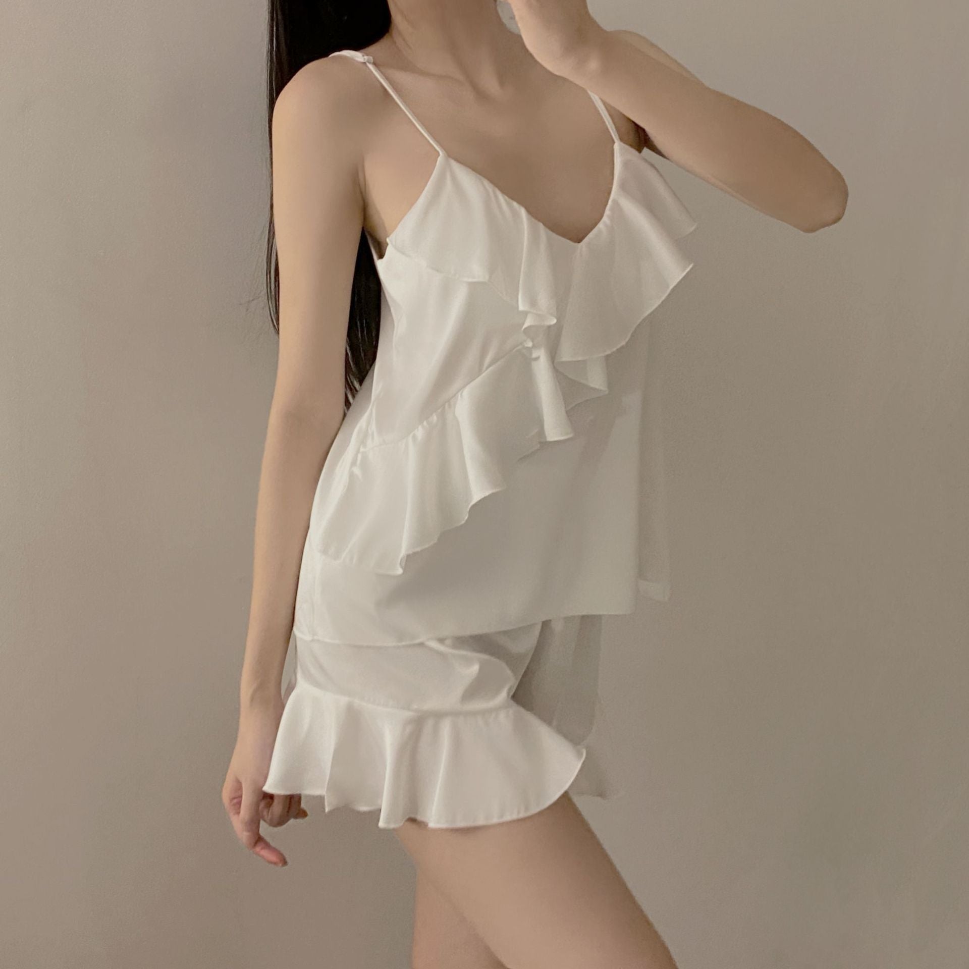 Sexy Ice Silk Pajamas Cami Sets