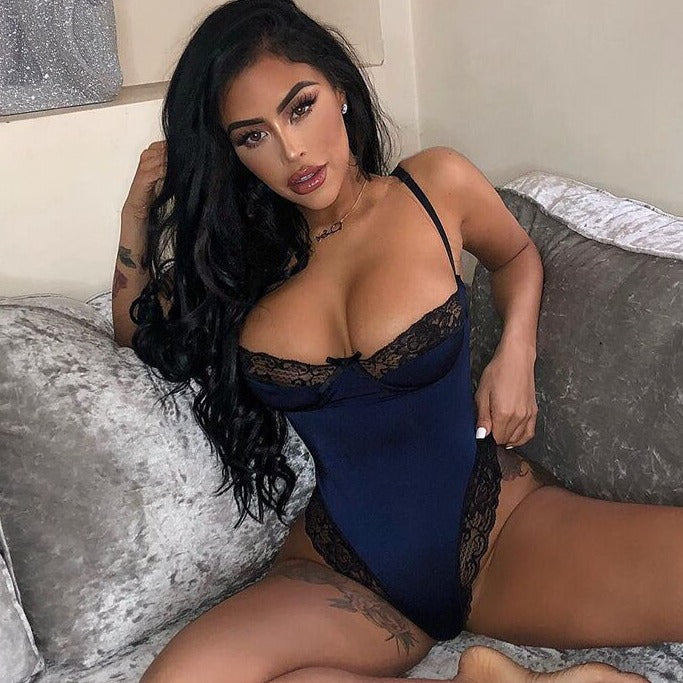 Simulated Silk Corset Comfortable Lace Pajamas