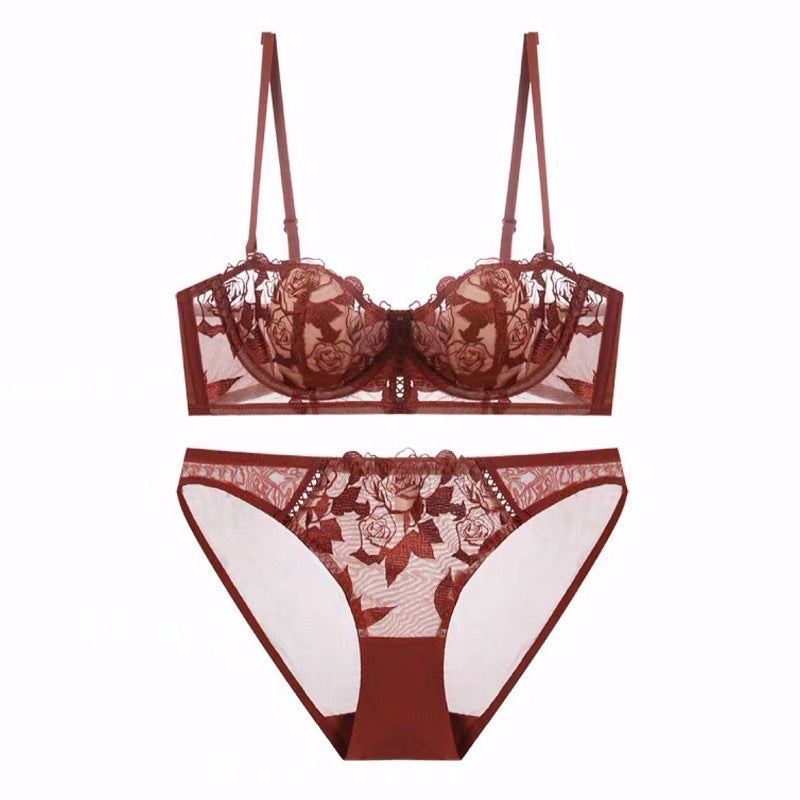 Floral Lace Sexy Underwire Lingerie Set