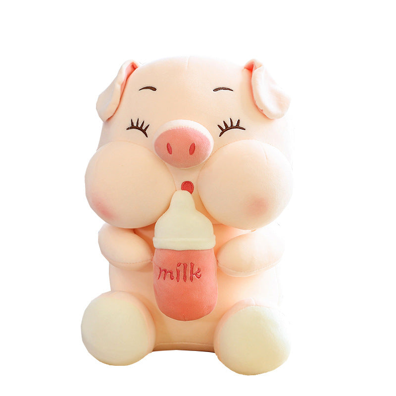 Baby bottle pig cute large pig doll plush toy Valentine's Day gift