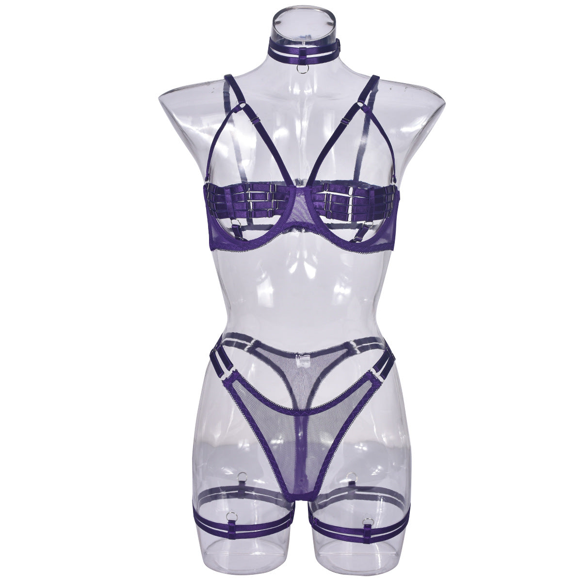 Purple Lace Lingerie Set