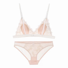 Sexy Triangle Padded Bralette Brief Lingerie Set