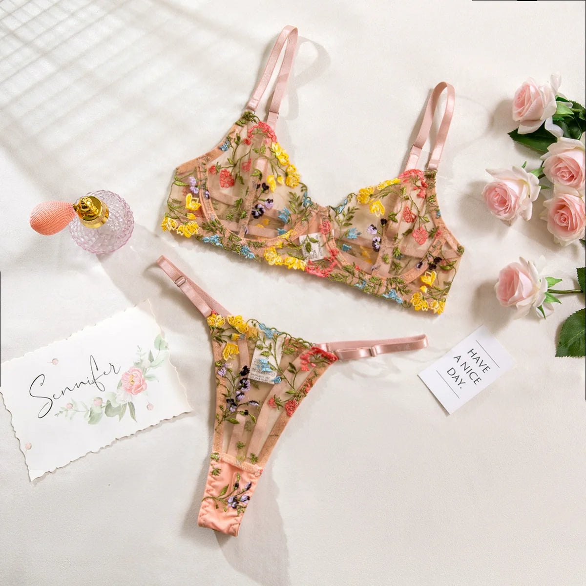 Floral Underwear Set