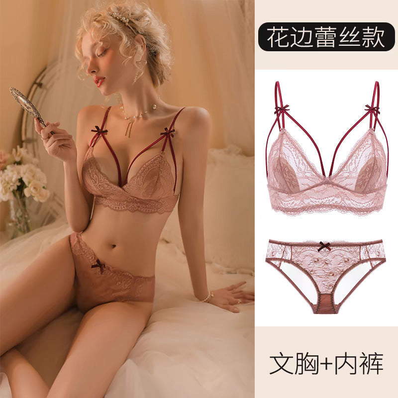 Lace Bralette Set Without Underwire
