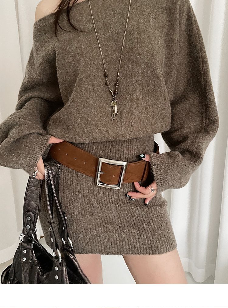 Wide Belt Suede Faux Suede Square Pin Buckle Belt Waist