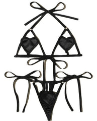 Sling Straps Heart Hollow Lingerie Sets