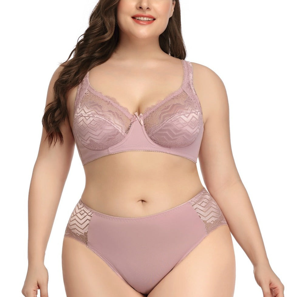 Ultra Thin Plus Size Bras Set