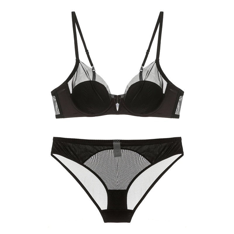 Sexy Deep V Underwire & brief Lingerie Set
