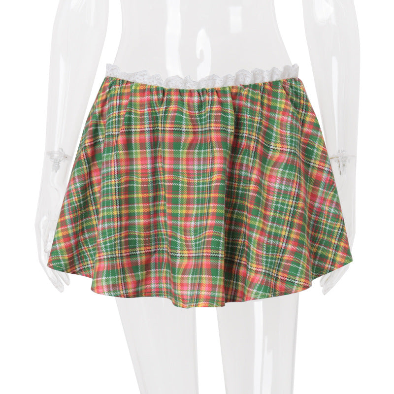 Sweet Lace Slim Low Waist Skirt