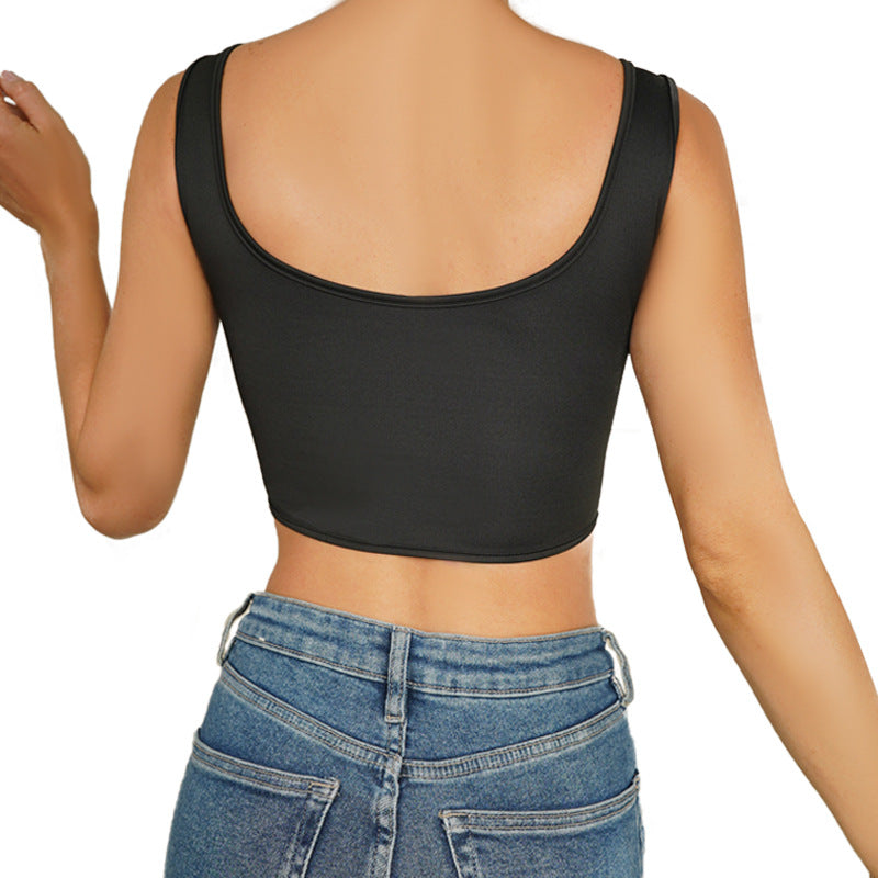 Stain Square Collar Sexy Corset Club Wear