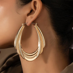 Geometric Oval Earrings