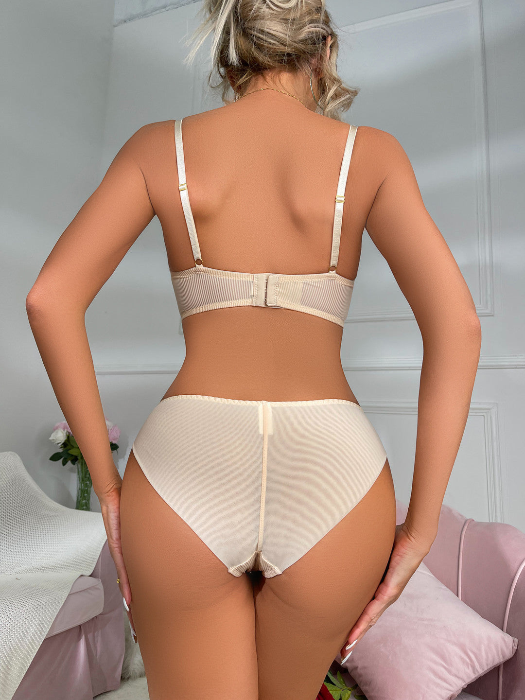Underwire Push Up Half Cup Bralettes Set