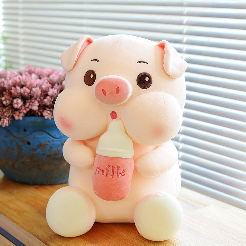 Baby bottle pig cute large pig doll plush toy Valentine's Day gift