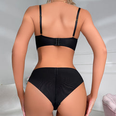 Underwire Push Up Half Cup Bralettes Set